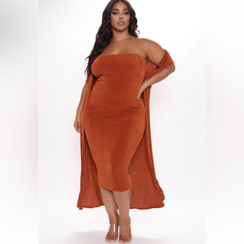 2 Piece Midi Dress Set